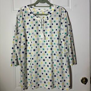 Talbots Polka Dot Blouse, Size 3X